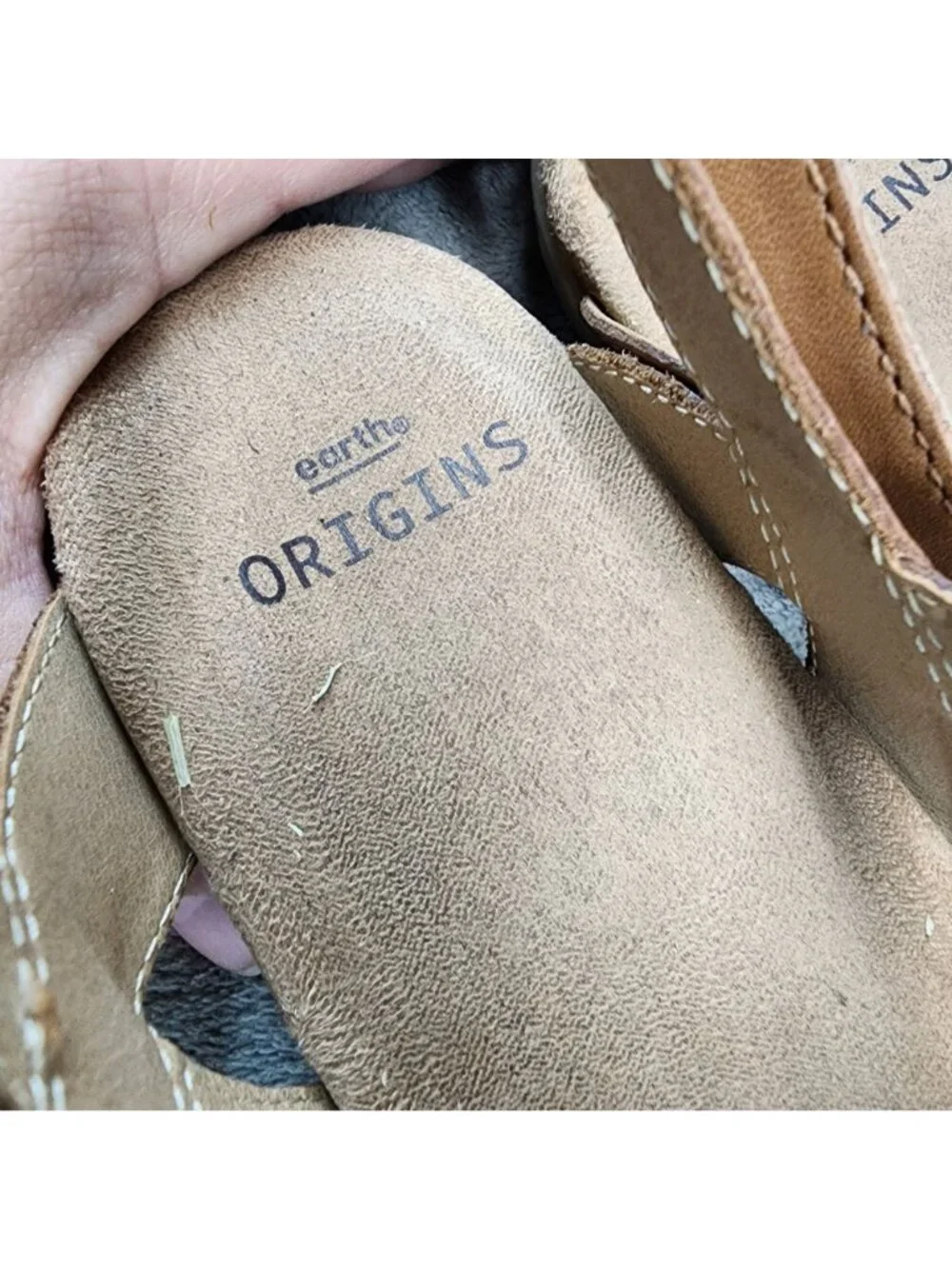 Earth Origins Sandals Womens Size 9 Brown Leather Beck Sandals *Read*